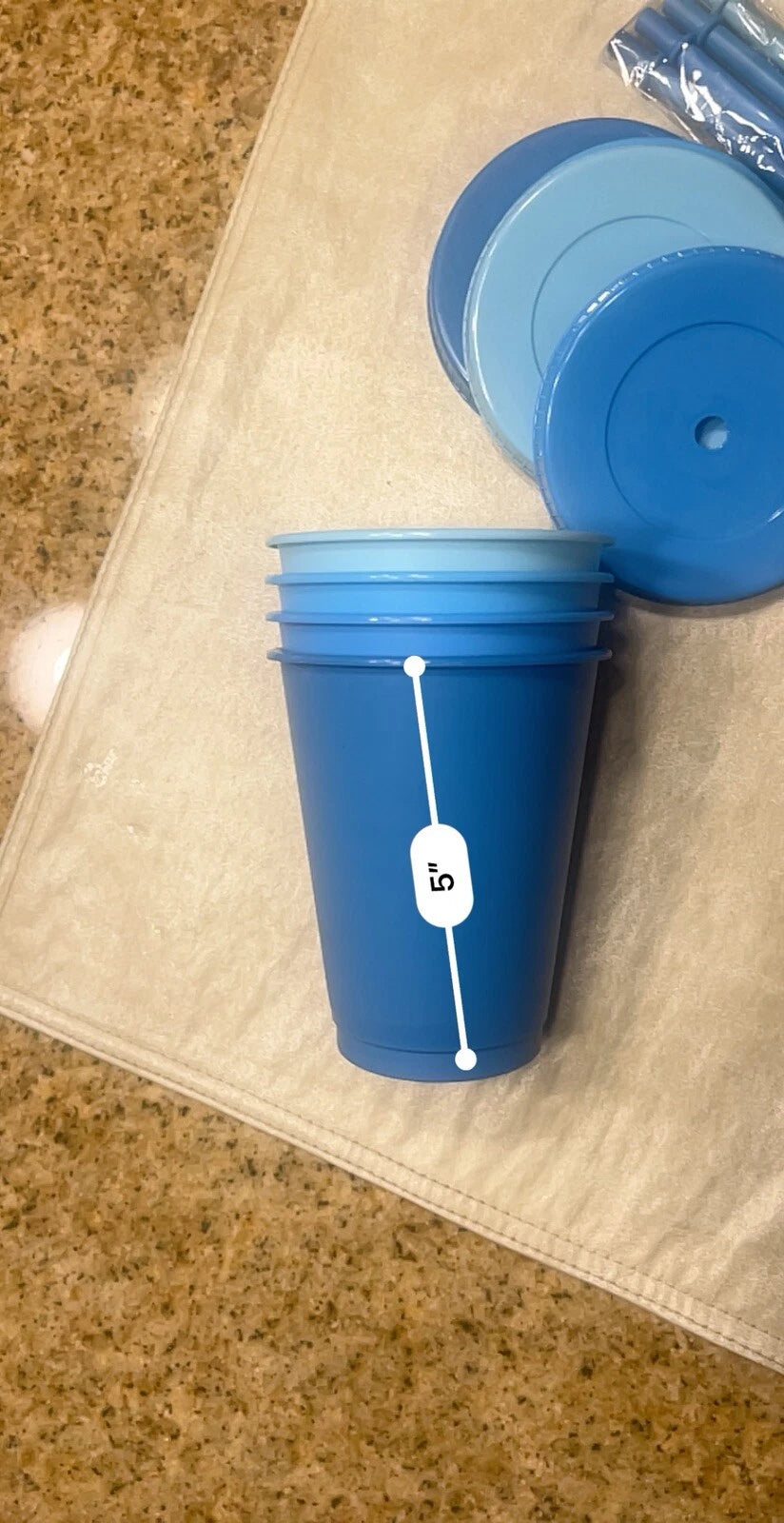 A Lot Of 4-5 inch. Blue Tumblers First Design Global-lids & Straws. Ages 3+ | eBay