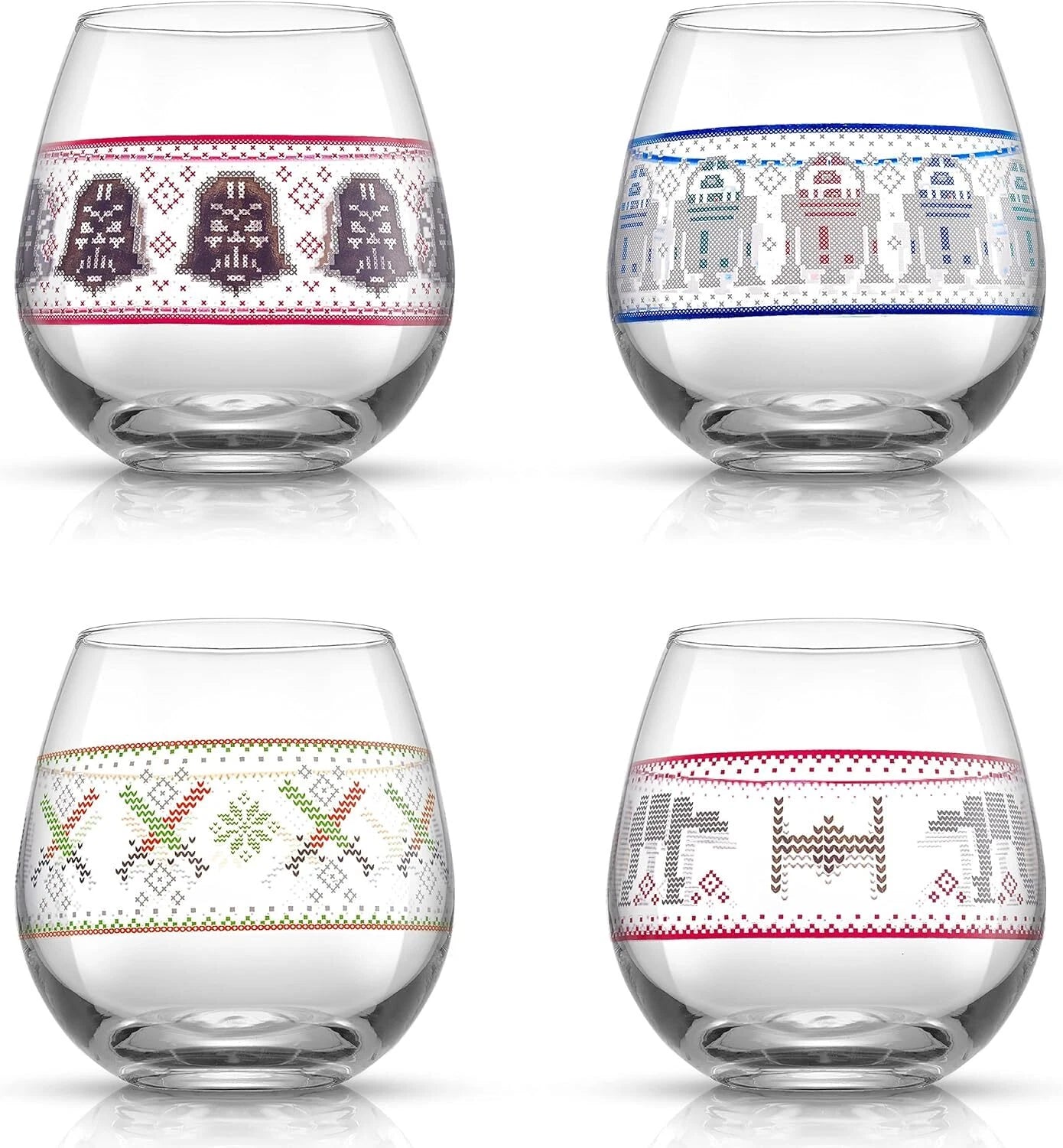 Spirits Stemless Wine Glasses for Red or White Wine (Set of 4)-15-Ounces | eBay