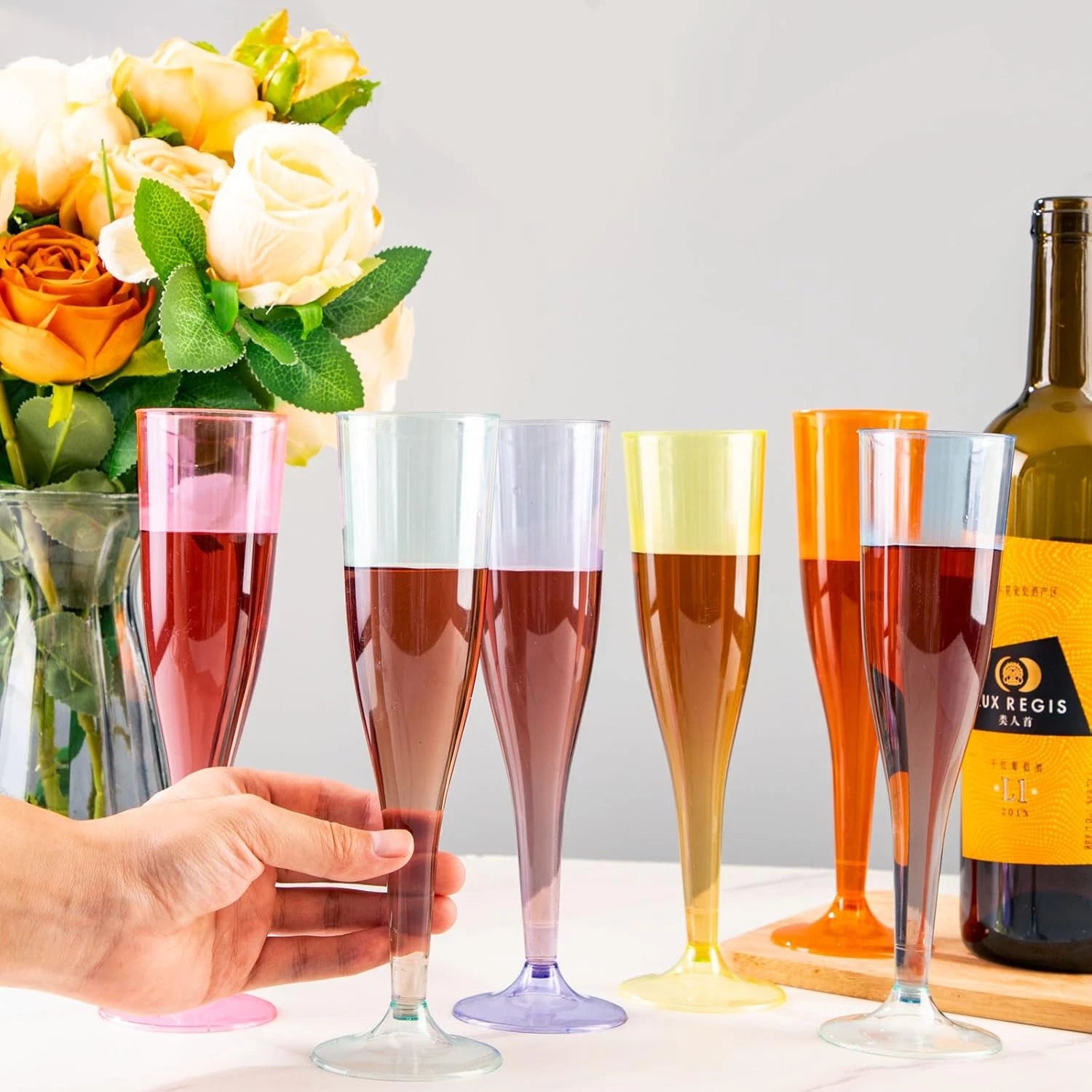 36 Pack Colorful Plastic Champagne Flutes - 7OZ Colorful Champagne Flutes,,,, | eBay