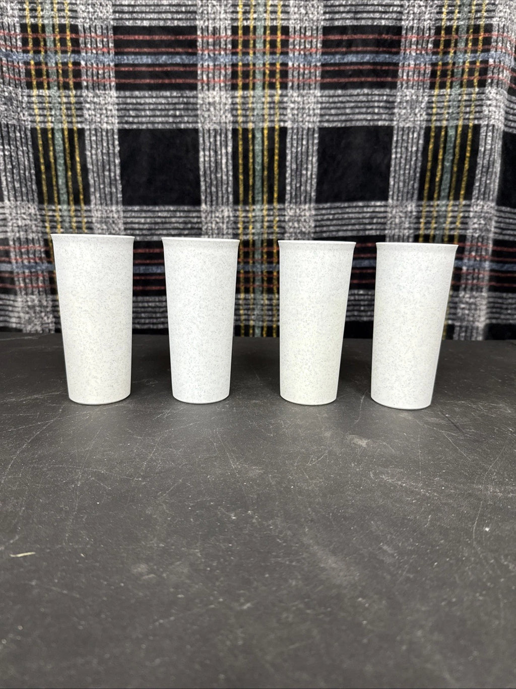 NEW OLD STOCK Tupperware Speckled Fireworks Tumblers 12 oz Cups Set of 4 Vintage | eBay