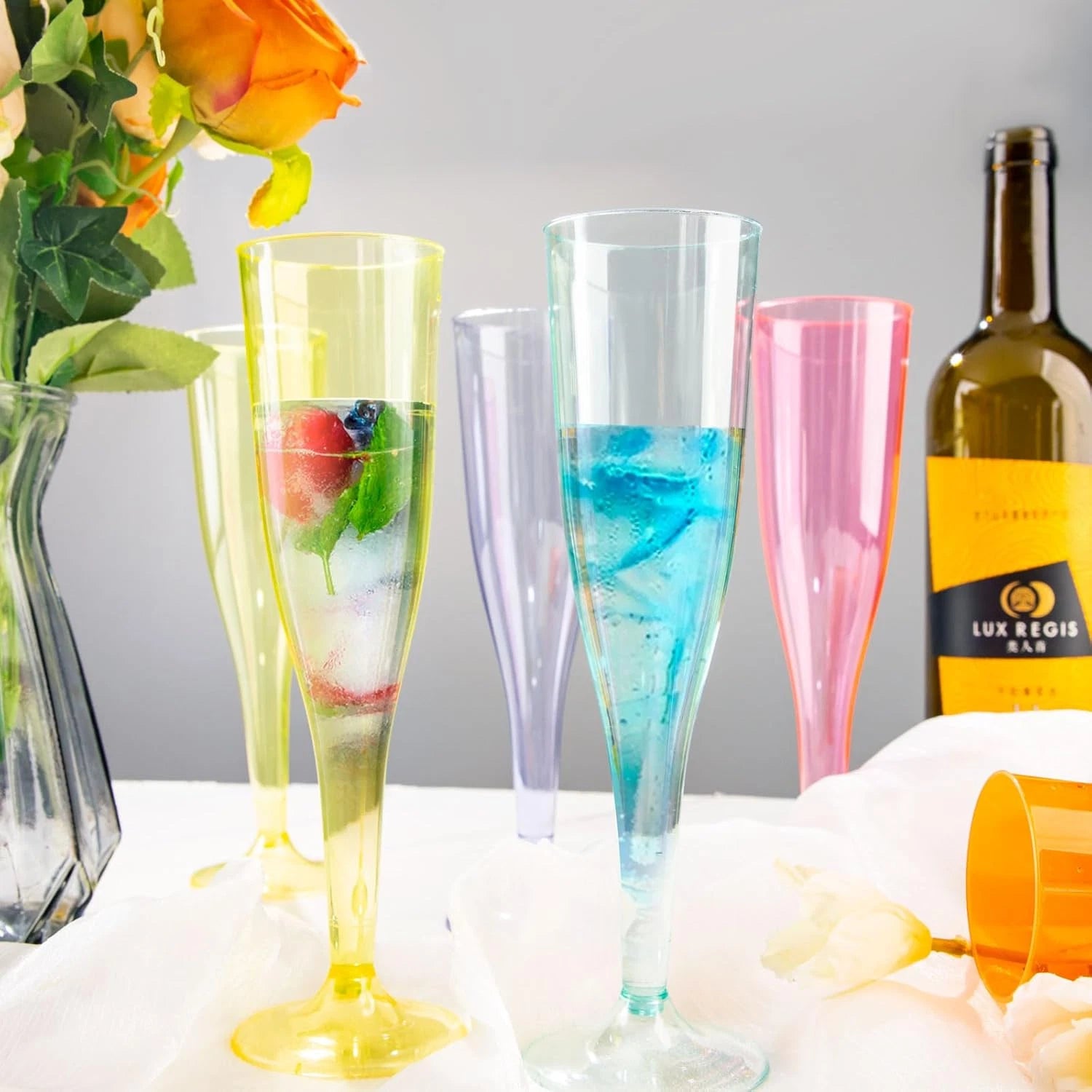 36 Pack Colorful Plastic Champagne Flutes - 7OZ Colorful Champagne Flutes,,,, | eBay