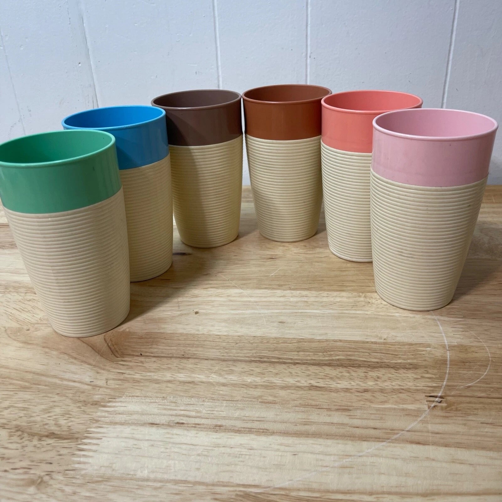 Vintage Thermo-Temp Raffiaware 12 Oz Cups Set of 6 cups | eBay