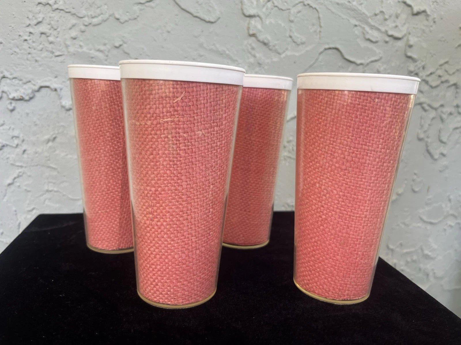 RAFFIAWARE Pink Weave MCM Thermal Plastic Tumblers 10 Oz Set (of 4) | eBay