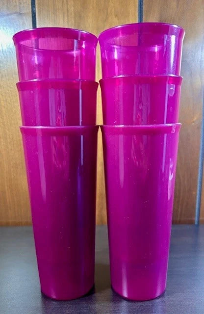 Tupperware Tumblers Cups 16oz Set of 6 New Pink | eBay