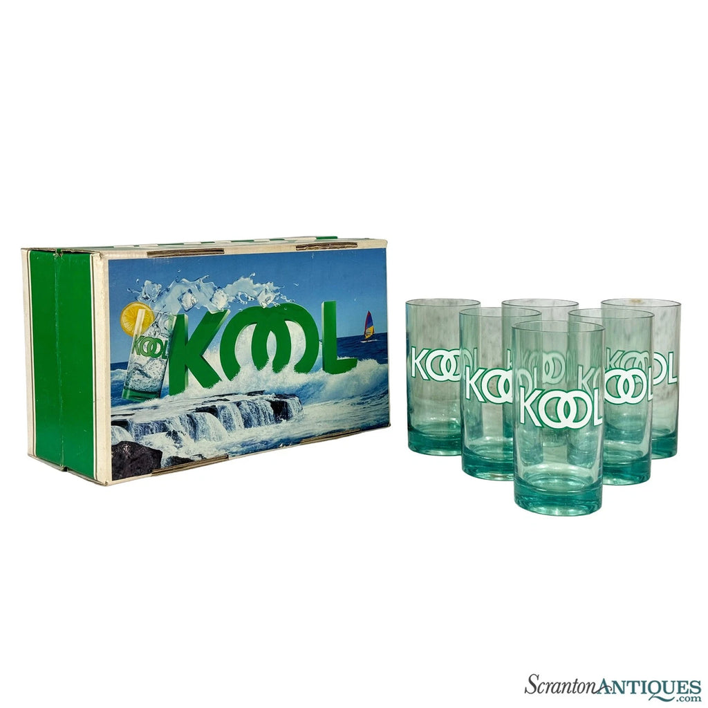 Vintage Kool Cigarettes Menthol Green Serving Tumler Glasses w/ Box - Set of 6 | eBay