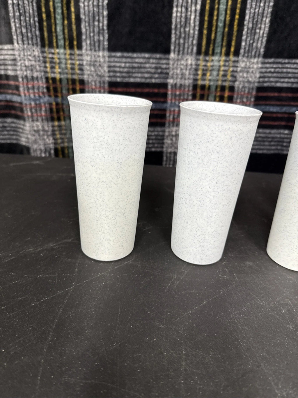 NEW OLD STOCK Tupperware Speckled Fireworks Tumblers 12 oz Cups Set of 4 Vintage | eBay