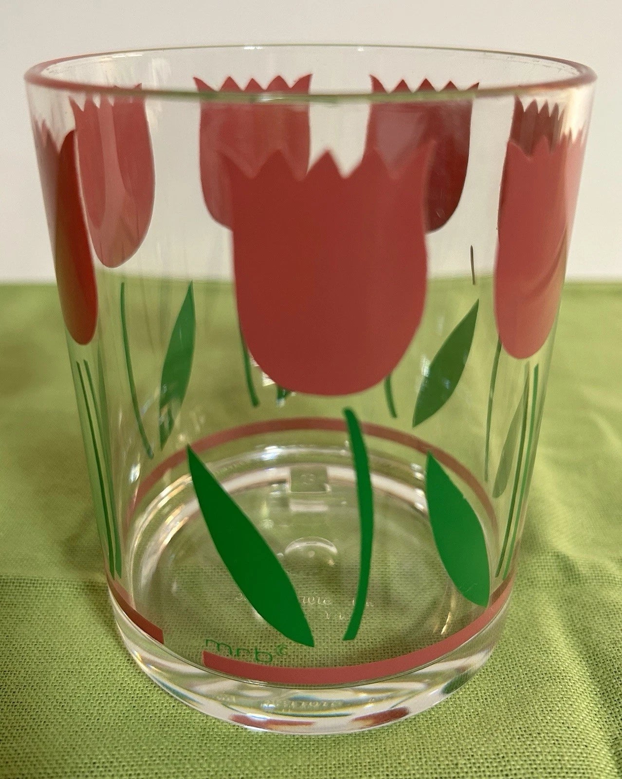 Vintage H J Stotter Set Of 6 Acrylic Tumblers Dark Pink Tulips Original Box | eBay