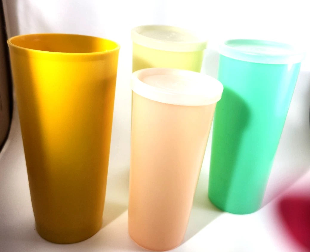 Vintage Lot of 6 Tupperware Pastel Tumblers/Glasses, 3-16oz, 2-6oz, 1- 9oz 1954 | eBay