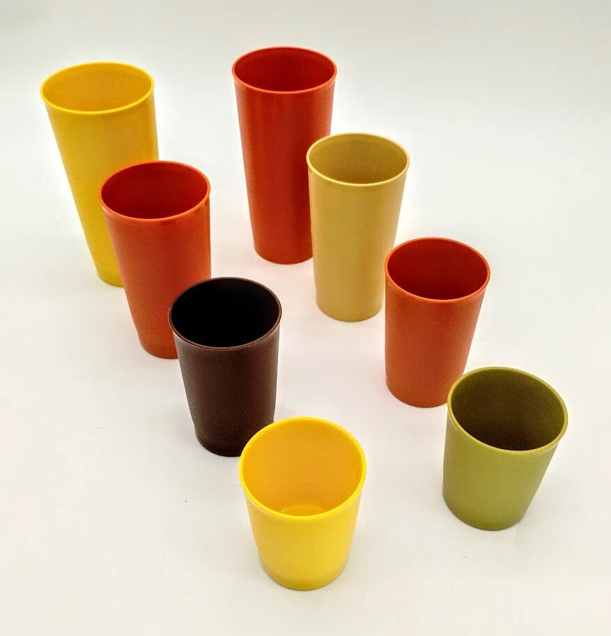 Vintage Tupperware Tumblers / Cups - 2 each: 6 oz, 8 oz, 12 oz, 18 oz - Lot of 8 | eBay