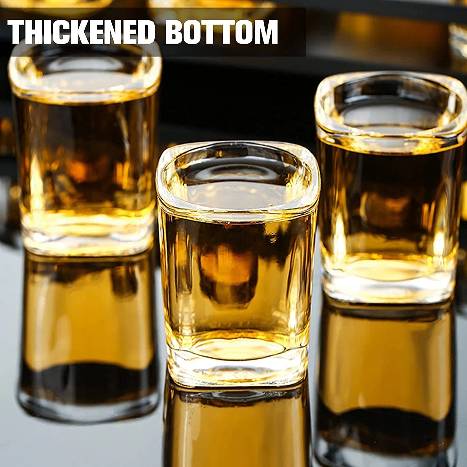 30 Pack Heavy Base Shot Glasses Bulk, 2.2 Oz Square Shot Glass Set, Clear Espres | eBay