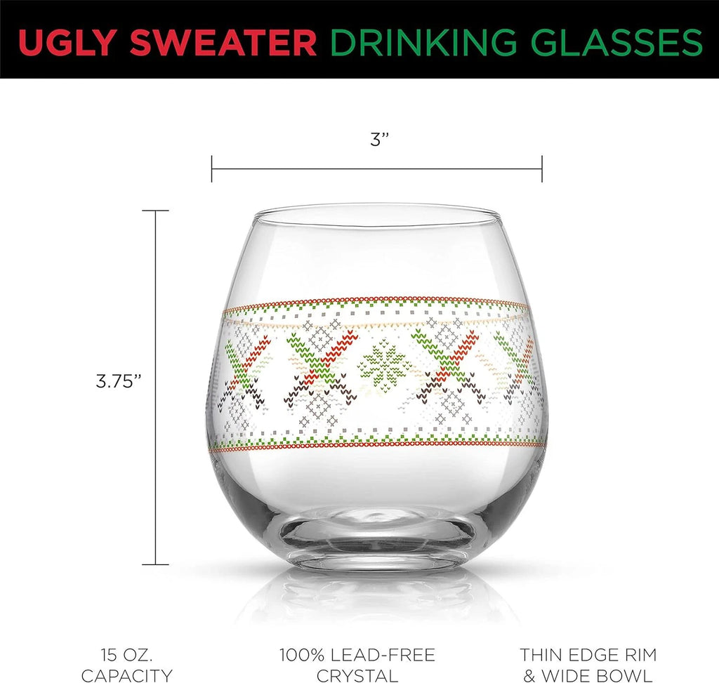 Spirits Stemless Wine Glasses for Red or White Wine (Set of 4)-15-Ounces | eBay