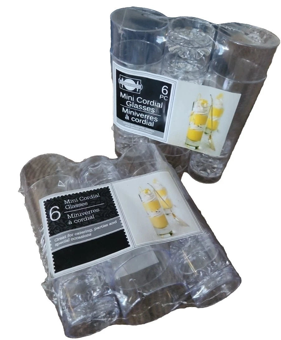 Catering Clear Plastic Mini Cordial Glasses, (2 6-ct. Packs) | eBay