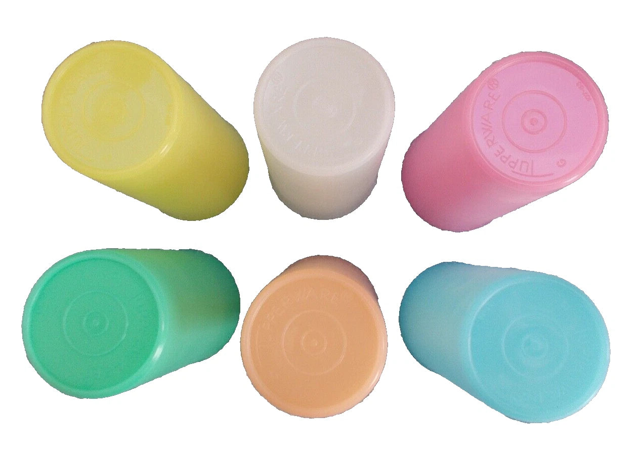 Lot of 6, Tupperware 16 oz. Plastic Cups, #107 Size 6-1/2" Tall, Multi-Colors | eBay