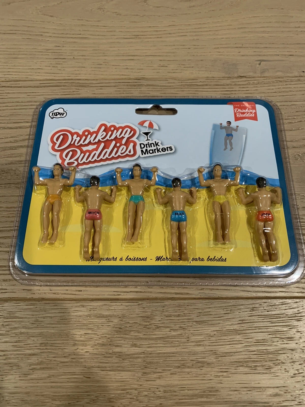 The Original Drinking Buddies Novelty Buddies Drink Markers Set Of 6 New -Sealed | eBay