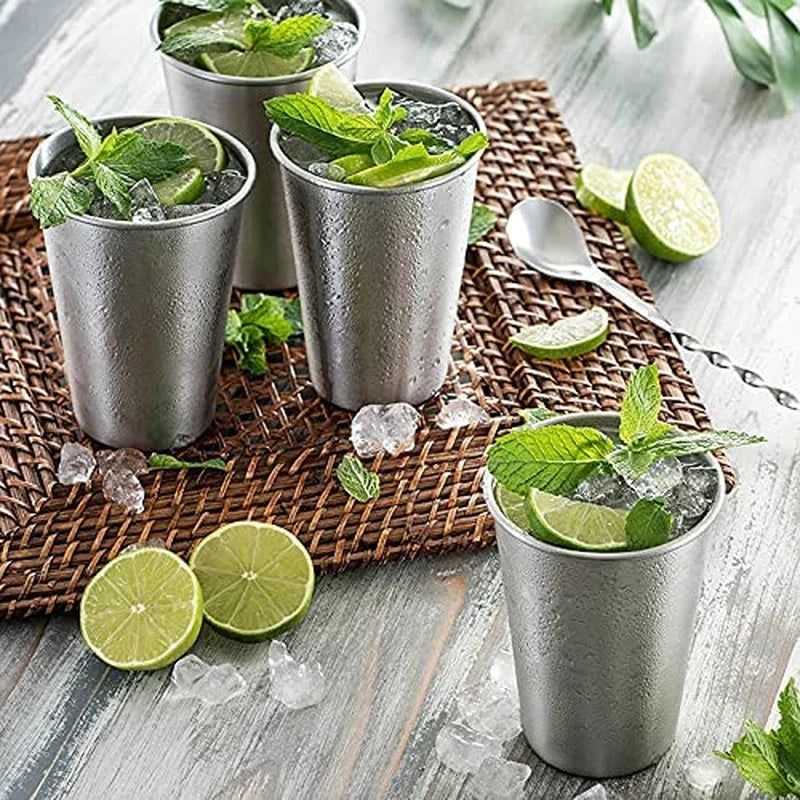 4Pack 6Oz Small Stainless Steel Cups, BPA Free Healthy Pint Drinking Cups Metal | eBay