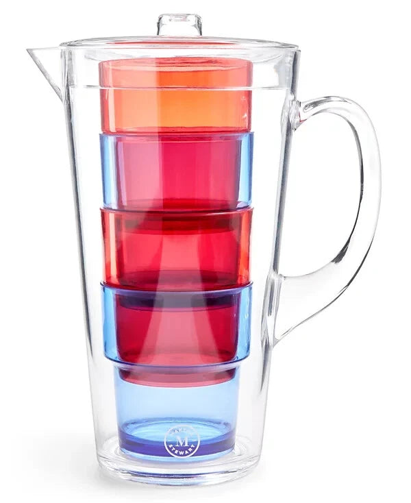 Martha Stewart Collection Acrylic Pitcher and 4 Glasses, 5-Pc. Set | eBay