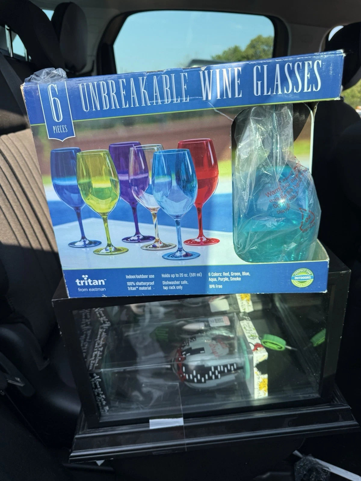 Tritan™ 6 piece Shatterproof BPA-free 20 oz Wine/Water Goblets 6 color pk SHE 4 | eBay