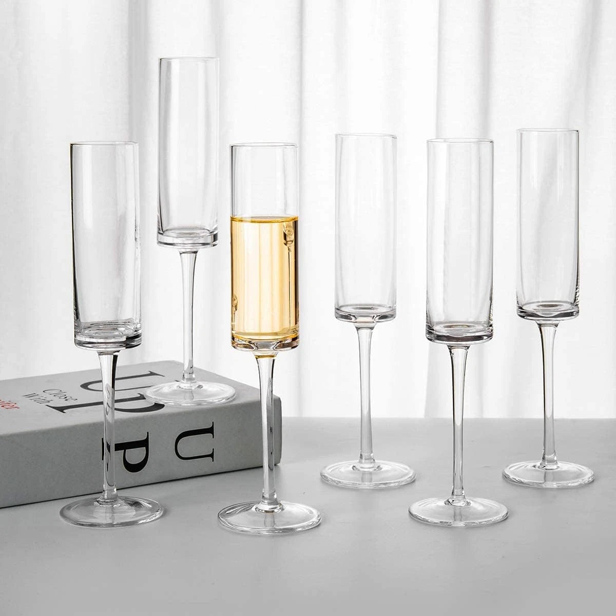Set of 8 Acrylic Champagne Flutes, 6 Oz Unbreakable Champagne Glasses Reusable C | eBay