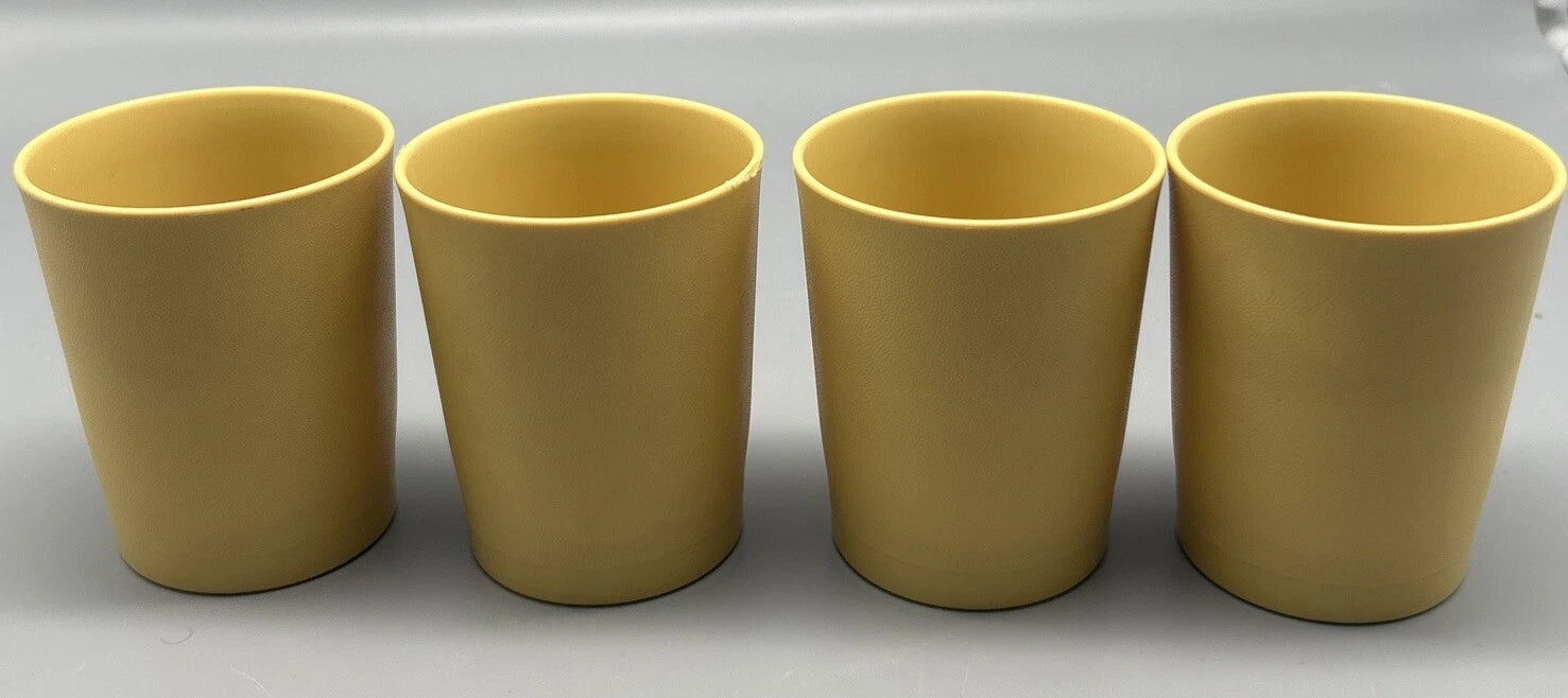Vintage Tupperware (Set of 4) Harvest Gold 6 oz Tumblers Cups #1251 Retro | eBay