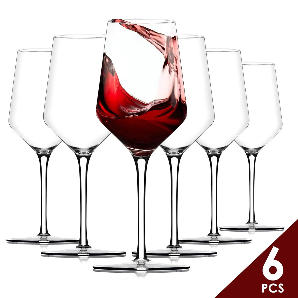 Wine Glasses Set of 6, Hand Blown Crystal Red Wine or White Wine Glass - 15Oz... | eBay