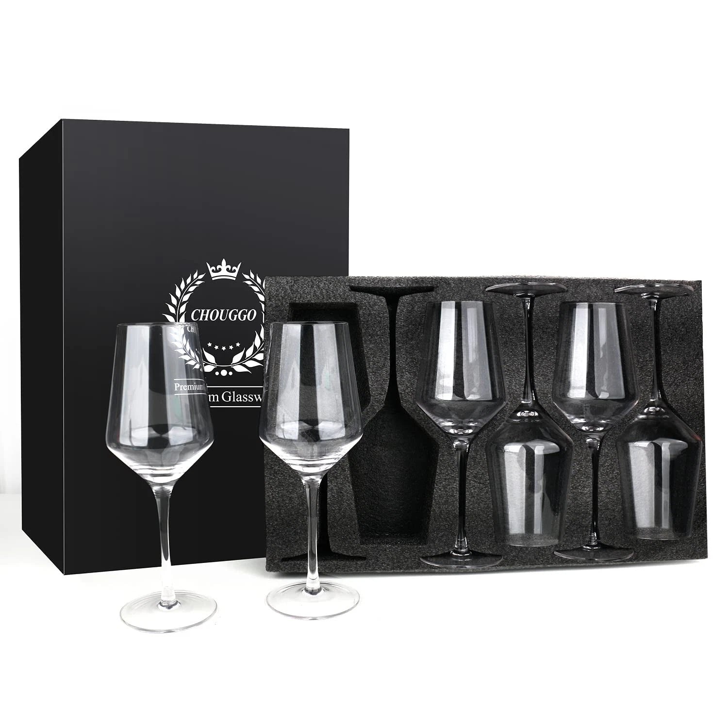 Wine Glasses Set of 6, Hand Blown Crystal Red Wine or White Wine Glass - 15Oz... | eBay