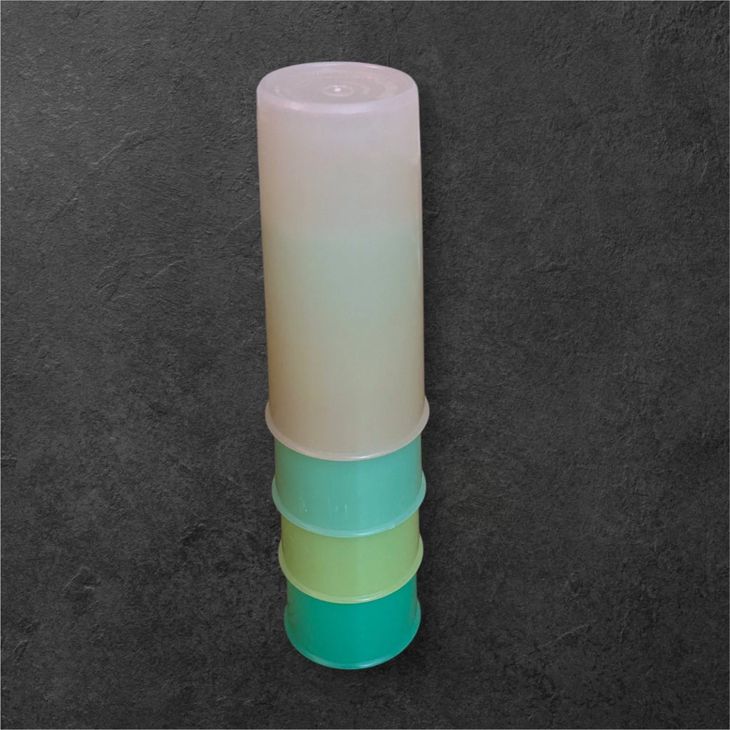 Vintage Made In USA Set of 4 Tupperware Stackable Pastel Juice Cups 6 oz. | eBay