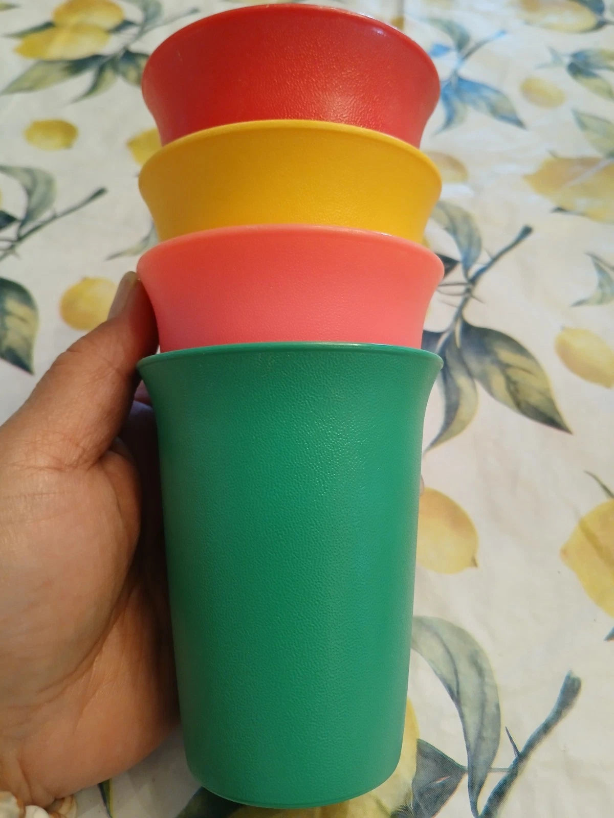 4 Vintage Tupperware 6oz Kids Stacking Bell Juice Tumblers/Cups #109 USA | eBay