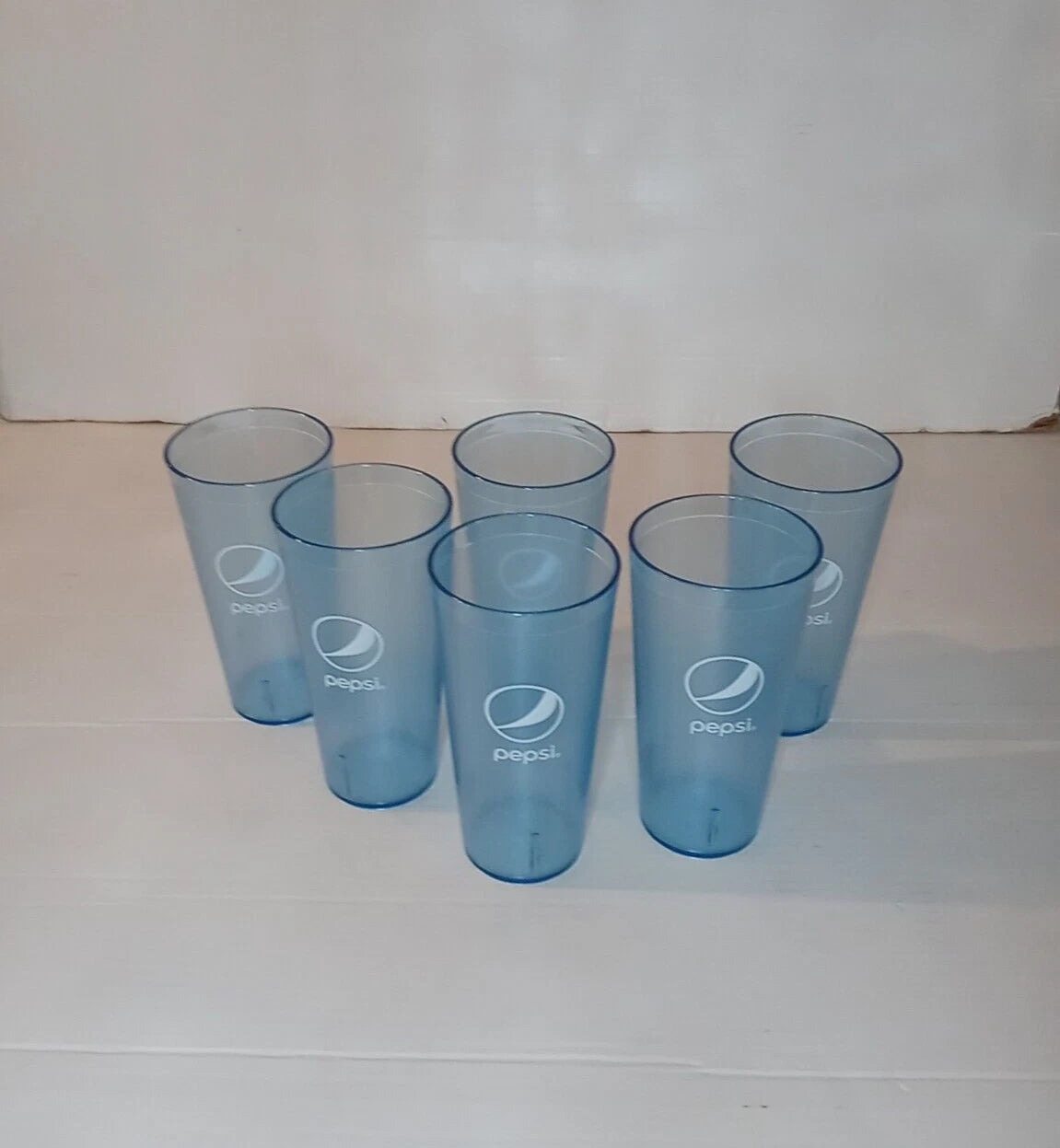 New Pepsi Cola Restaurant Ice Blue Plastic Tumblers Cups Glasses 32oz | eBay