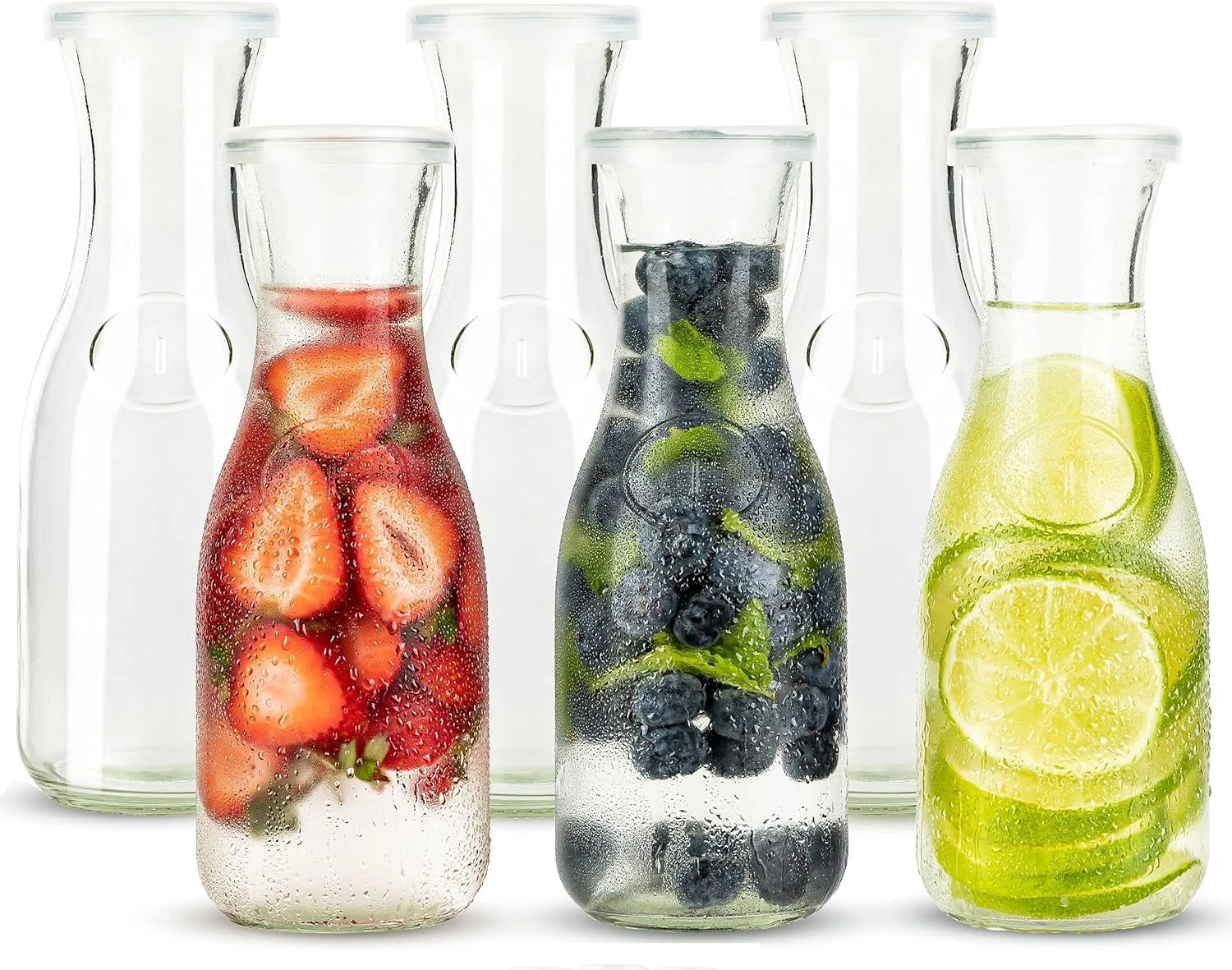 Carafe Pitchers, by Kook, Mini Carafes- set of 6, Beverage Dispensers | eBay
