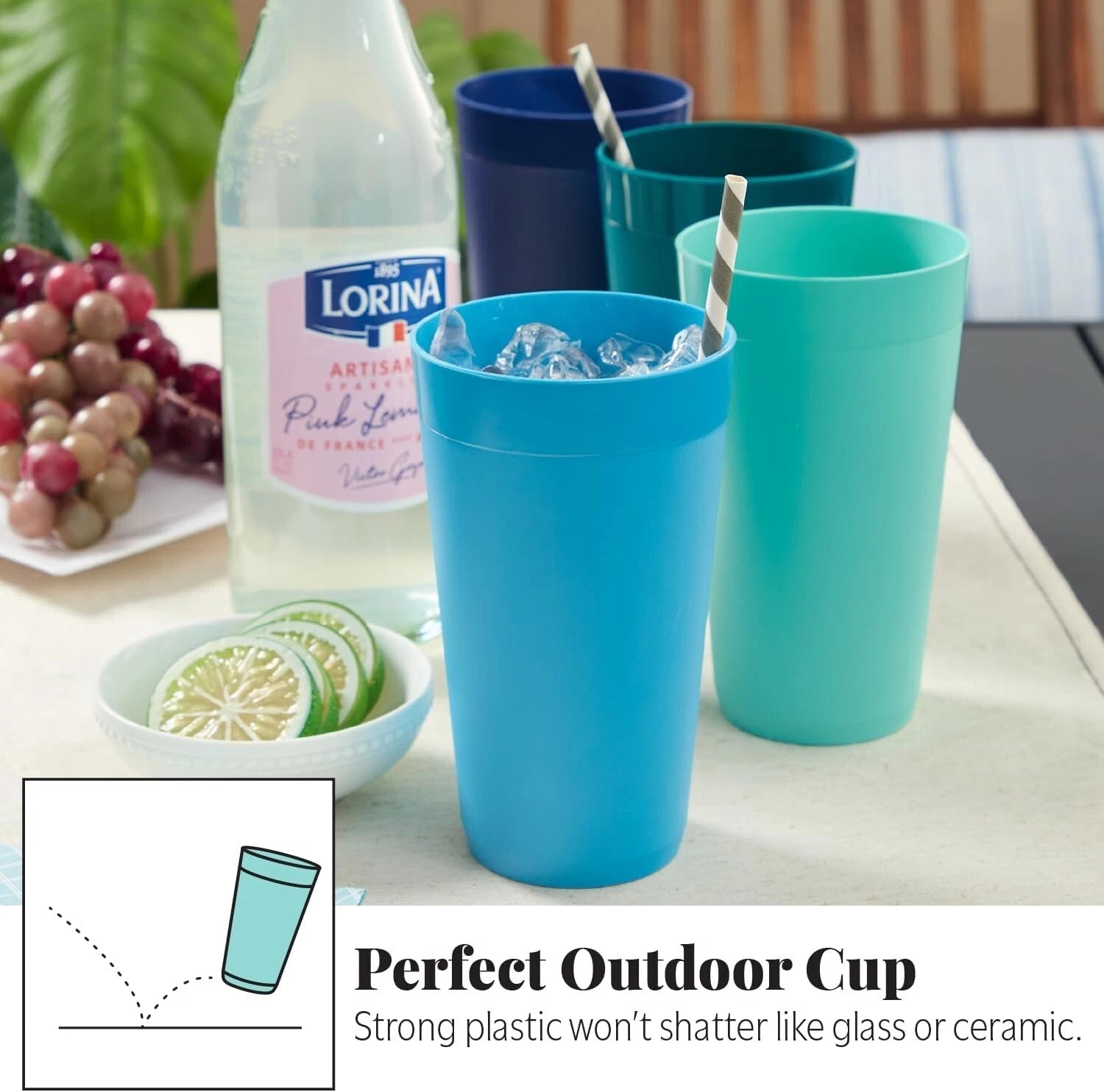 Reusable 20oz Coastal Tumblers - Perfect for Home Entertaining - Pack of 12 | eBay