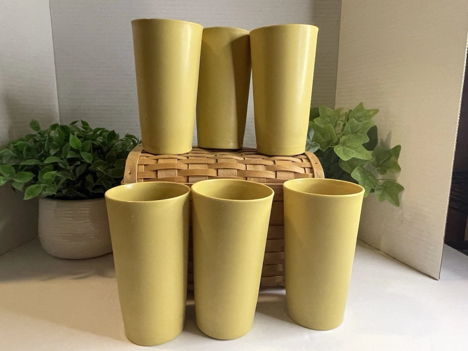 Vintage Tupperware Harvest Gold Tumblers - Set Of 6 | eBay