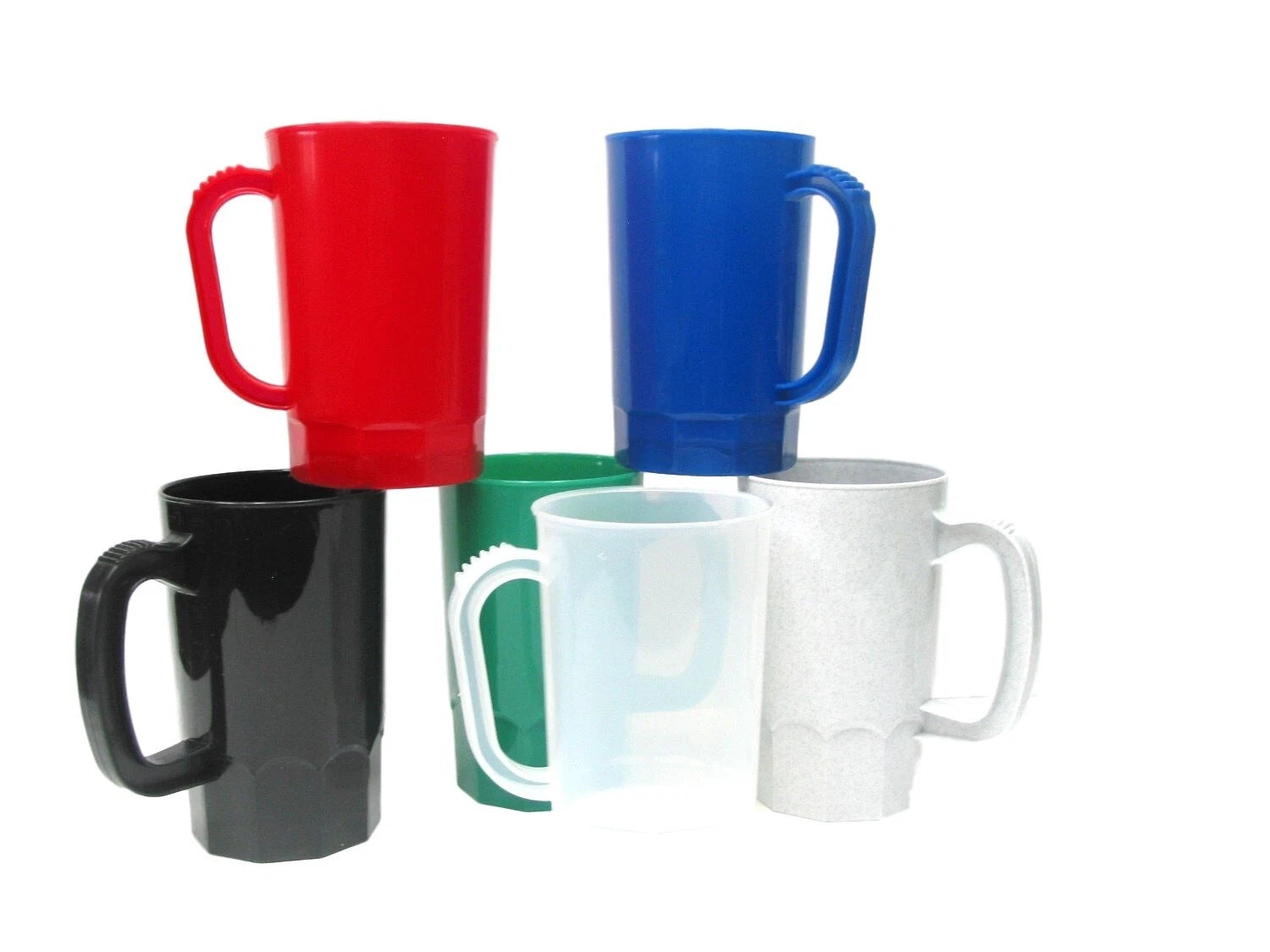 6 32 Ounce Beer Mugs/Steins Mix Colors Lead Free No BPA MADE IN AMERICA! | eBay