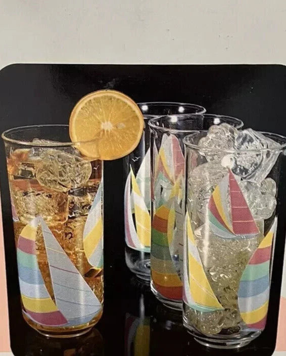 Acrylic Cups Tumblers Culver Windward Lot of 6 Vintage Iced Tea Sail Boat 16oz | eBay