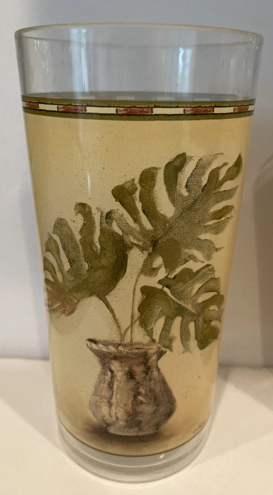 Evolution Sakura Tropical Palm Tree Melamine Plastic Glasses Chiri Blum Set of 8 | eBay