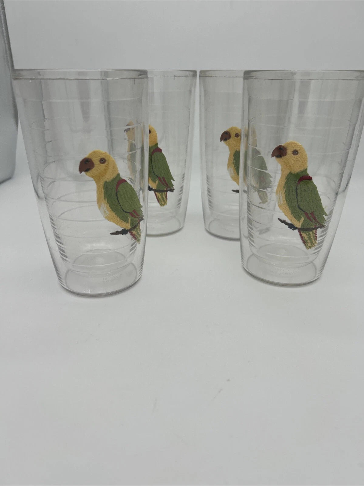 Set of 4 Tervis Tumblers 16 oz Insulate Tropical Bird Parrot | eBay