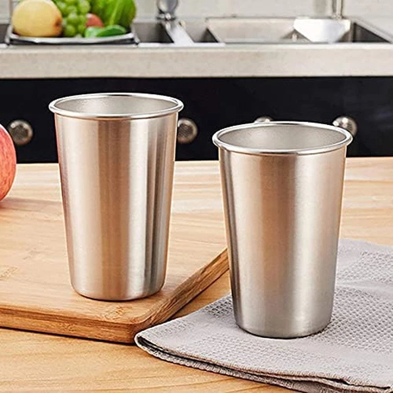4Pack 6Oz Small Stainless Steel Cups, BPA Free Healthy Pint Drinking Cups Metal | eBay