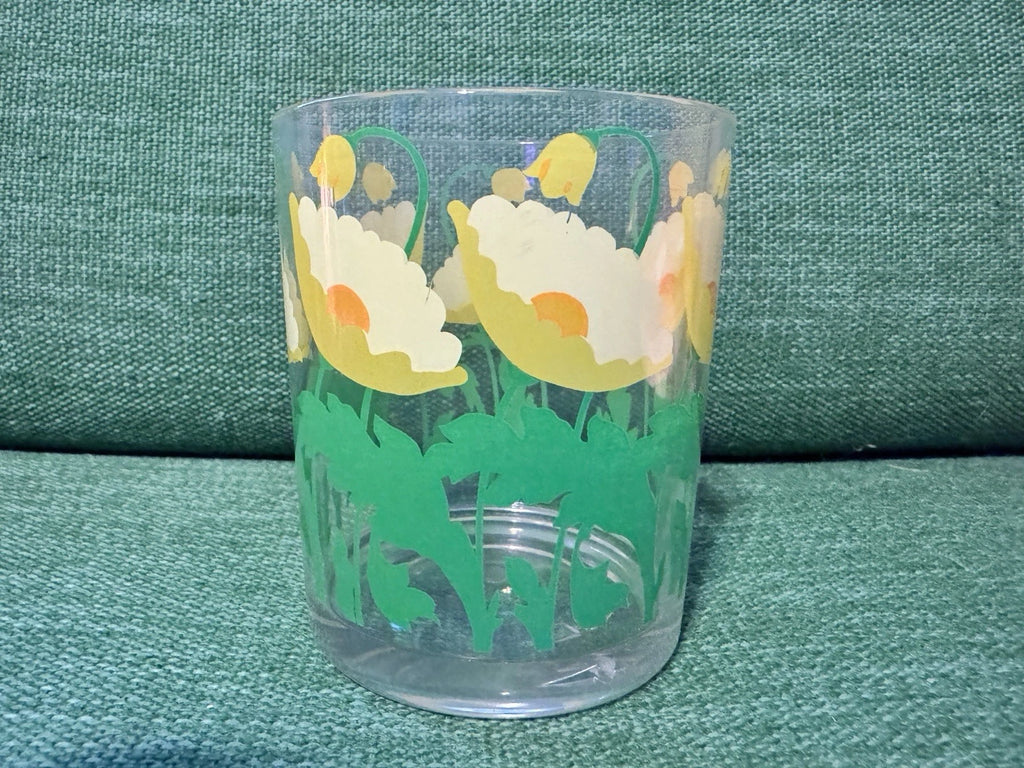 Vtg 1960s Yellow Poppy Tumblers H.J. Stotter USA NY Set 6 Acrylic 14oz Cups 4" | eBay
