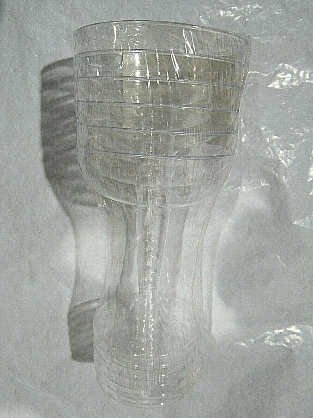 Champagne Glasses Disposable 2 Piece Plastic 1 packs of 6 Glasses | eBay