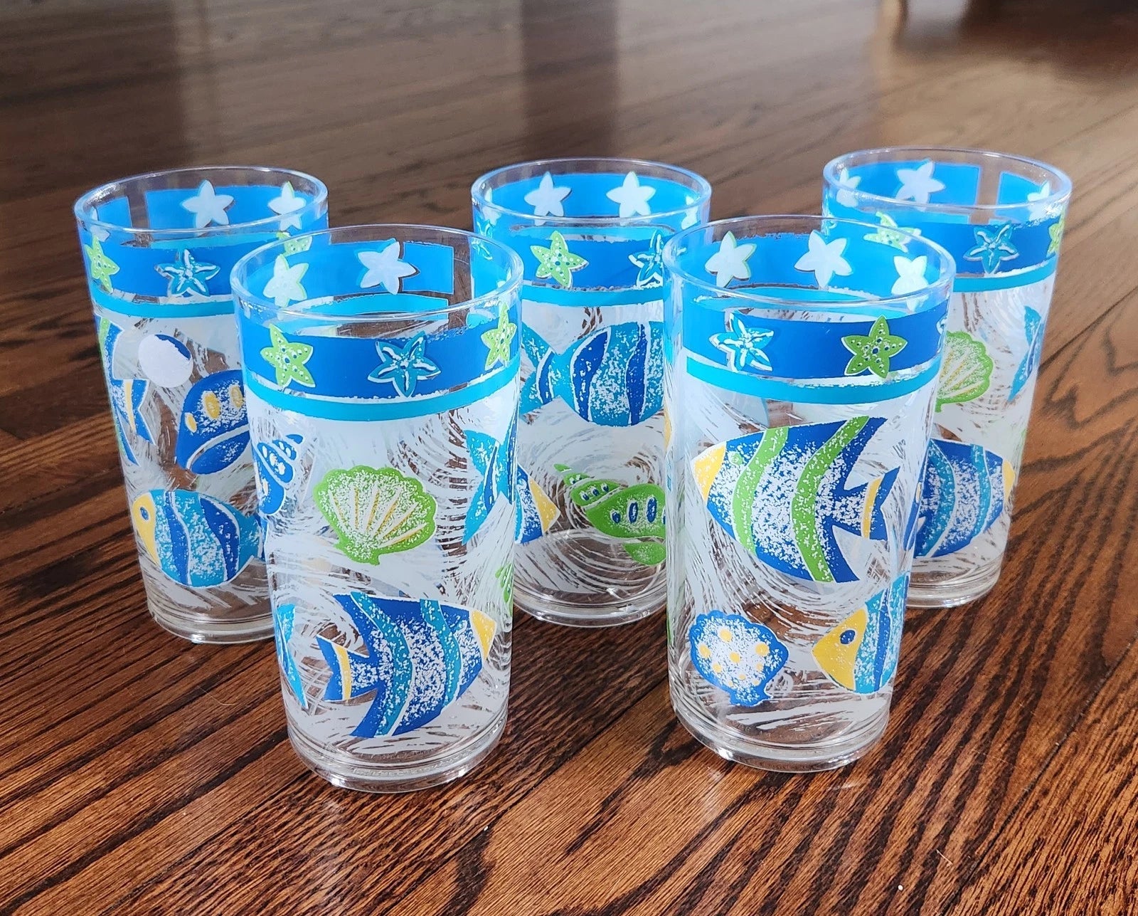 *5* Vintage Precisioncraft Sea Life Acrylic Tumbler 6" Ocean Fish Glasses Canada | eBay