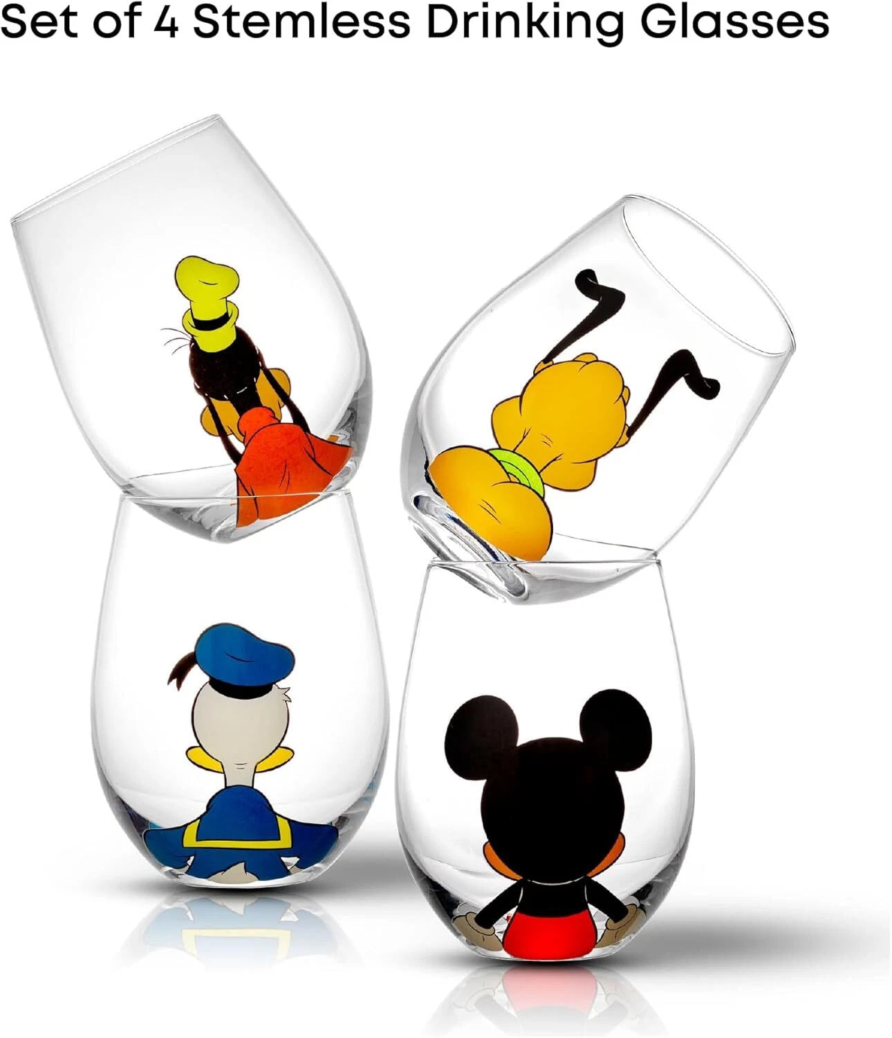 Spirits Stemless Wine Glasses for Red or White Wine (Set of 4)-15-Ounces | eBay