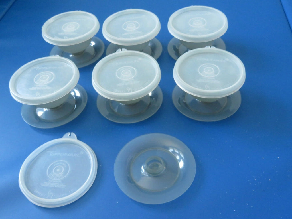 Set of 6 Vintage Tupperware Pudding Parfait Desert Cups w/ Pedestals & Lids 754 | eBay