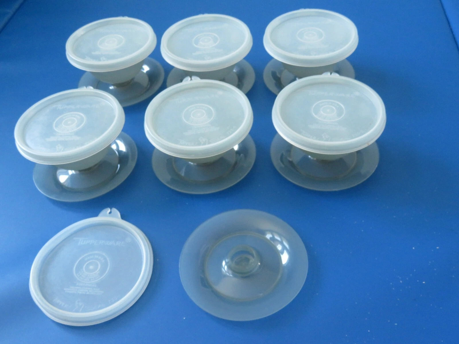 Set of 6 Vintage Tupperware Pudding Parfait Desert Cups w/ Pedestals & Lids 754 | eBay