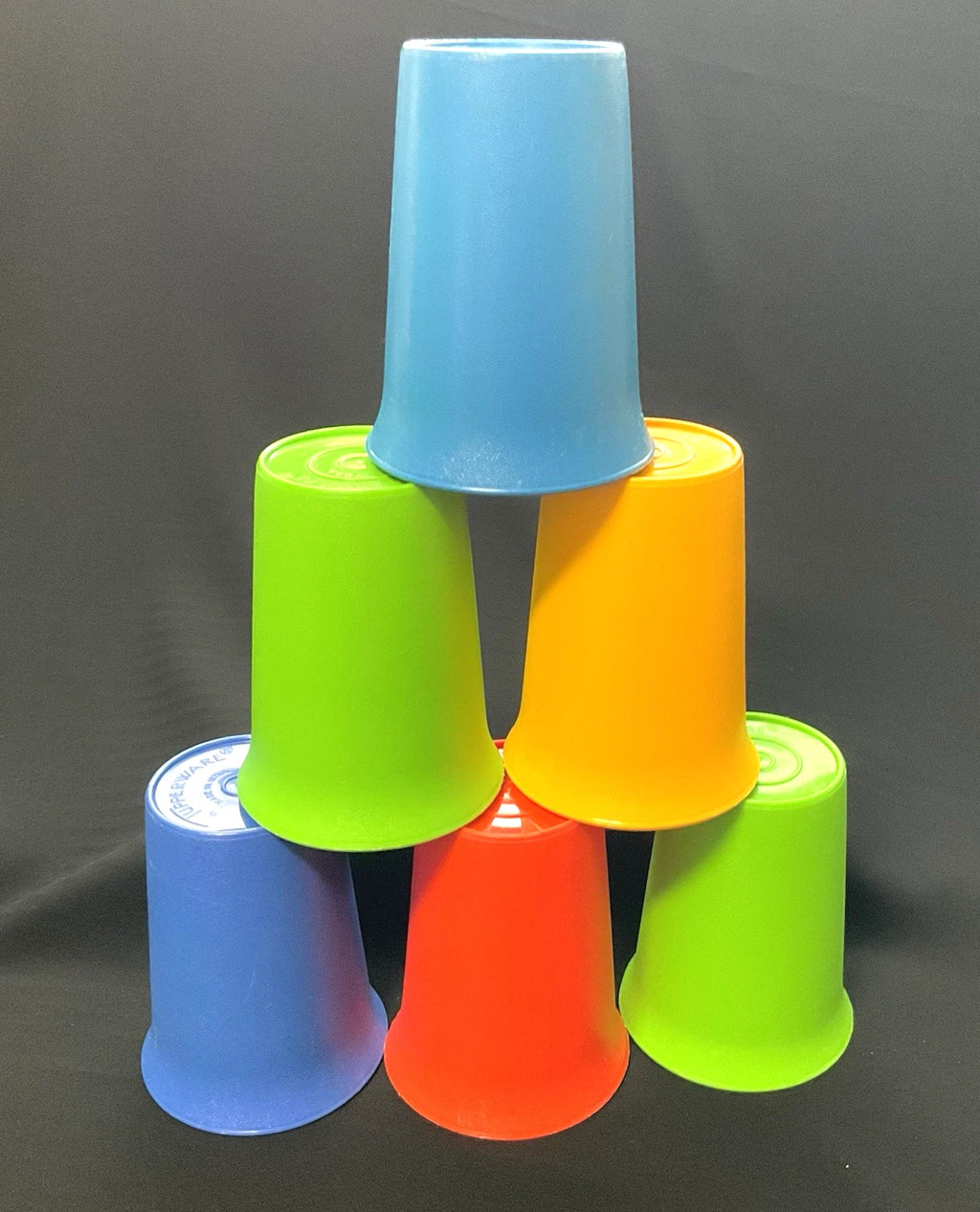 Vintage Tupperware Bell 7 OZ Tumblers #109 Set of 6 Blue Green Red Yellow EUC | eBay