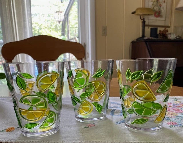 Summer Season Tumblers with Embossed Lemon & Lime Slices by Novogratz | eBay