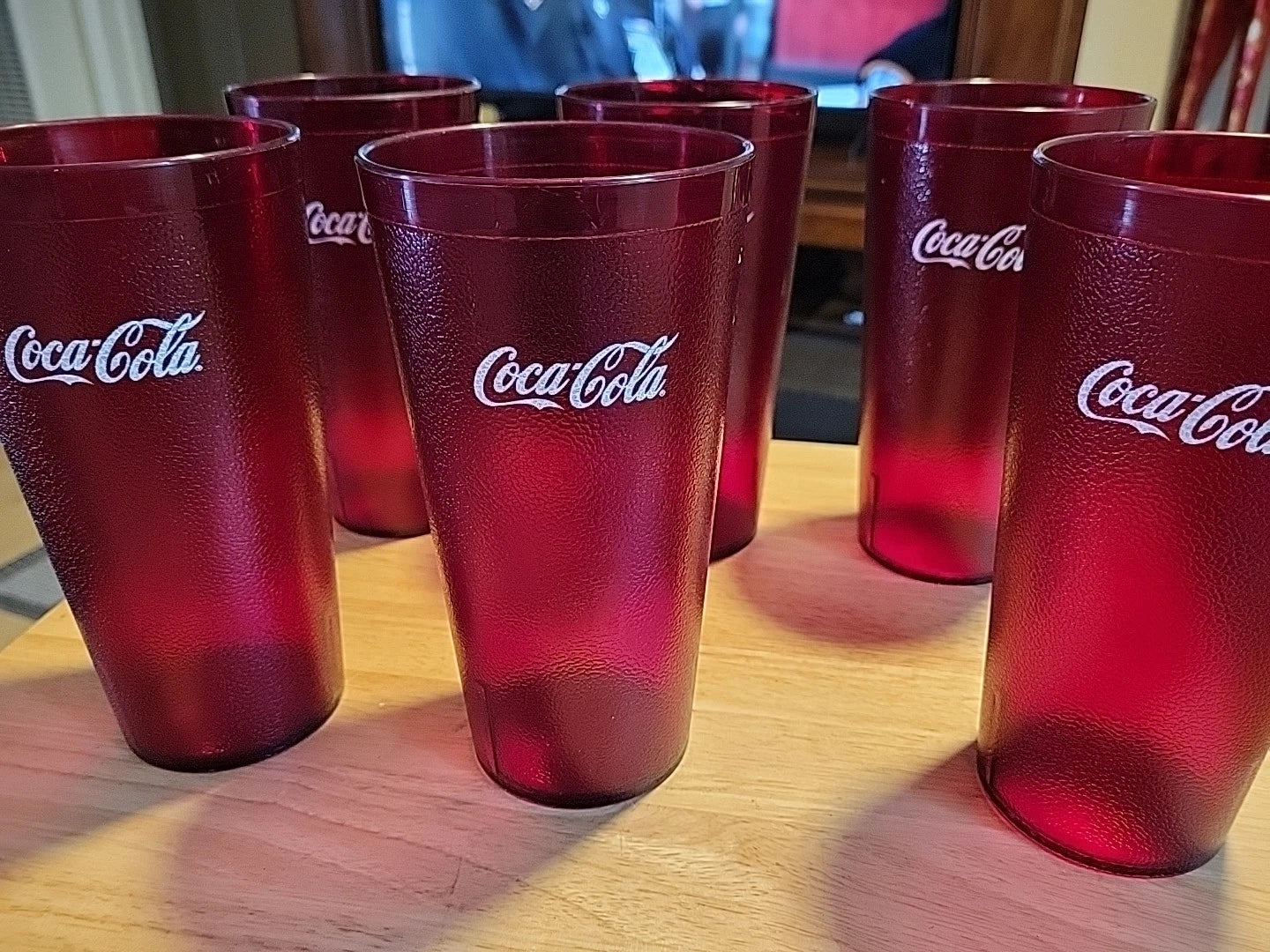(6)Vintage Coca Cola 32 oz Red Plastic Model 5232 Restaurant Cups Carlisle Ok | eBay