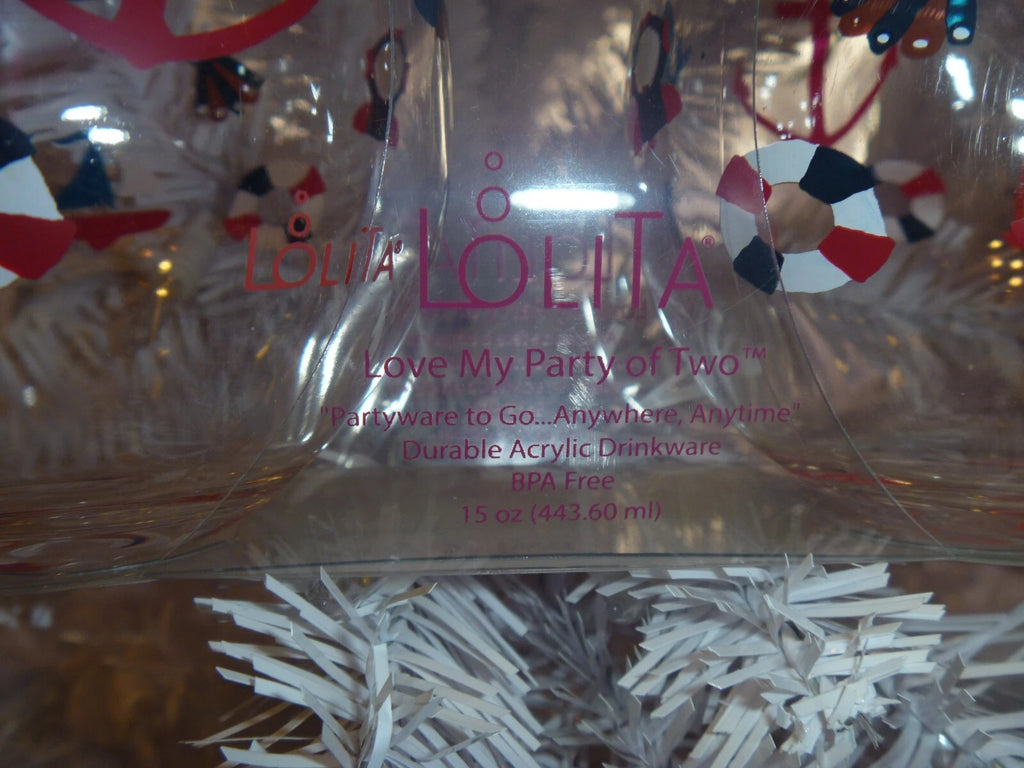 Lolita Acrylic Drinkware "Love My Party of Two" + 6 neoprene Drink Cup Coolers | eBay