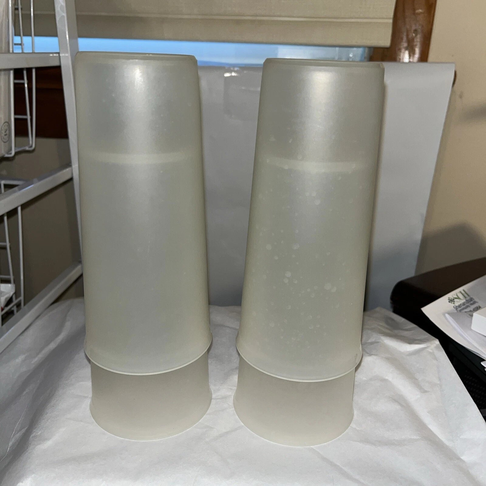 Vintage Tupperware 12 Oz Frosted Clear 6” Tumblers Cups #115 Lot Of 4 | eBay