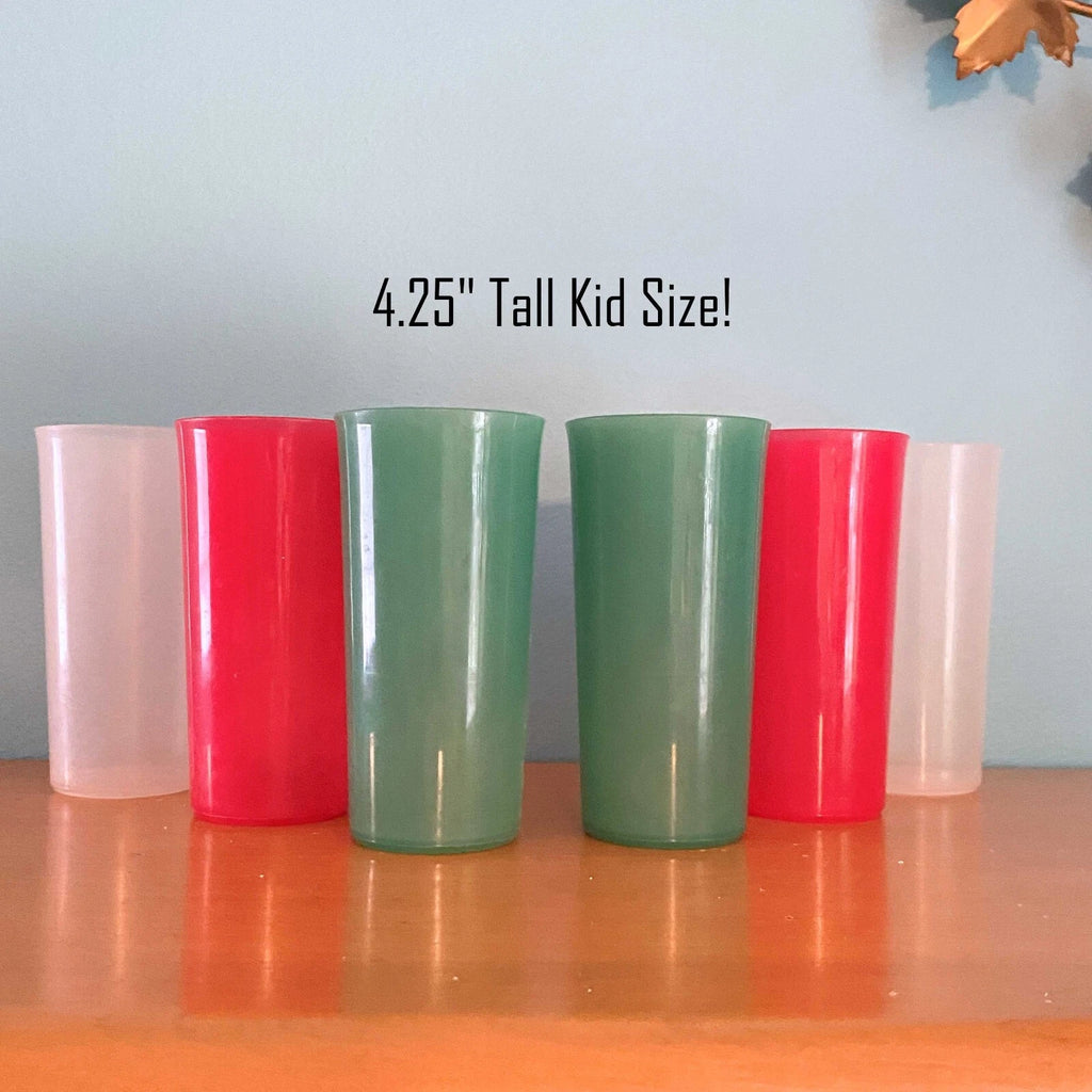 Set Vintage Kids Tupperware Tumblers Christmas 4.25" Tall | eBay