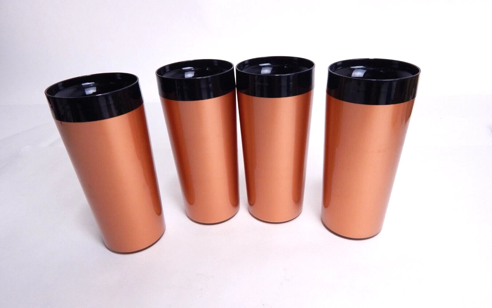 Vintage Lot Of 4 Black & Gold 12 Oz. NFC Insulated Tumblers Cups 6 1/2” Tall | eBay