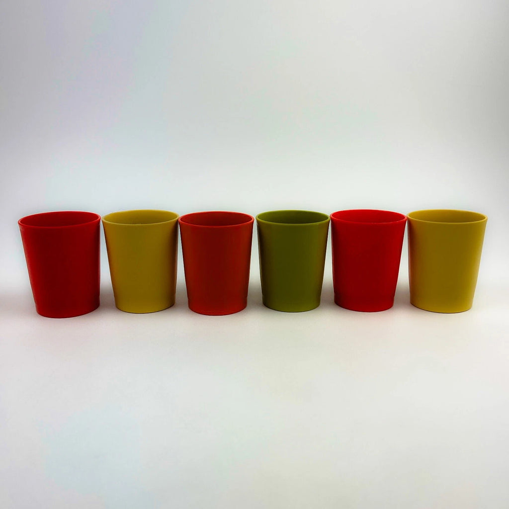 6 VTG Tupperware 1251 Plastic Cups Tumblers Kids Harvest Red Orange Green YLW | eBay